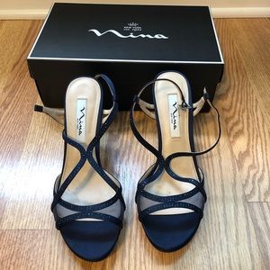 Nina navy blue high heels